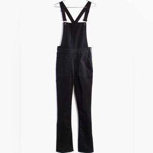 Madewell Cali Demi Boot Overalls in Black Frost XS